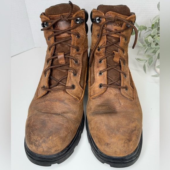 Wolverine Men\'s Bulldozer 2.0 Soft Toe Work Boots Brown/Tan Leather Size 11.5 EW main image 4